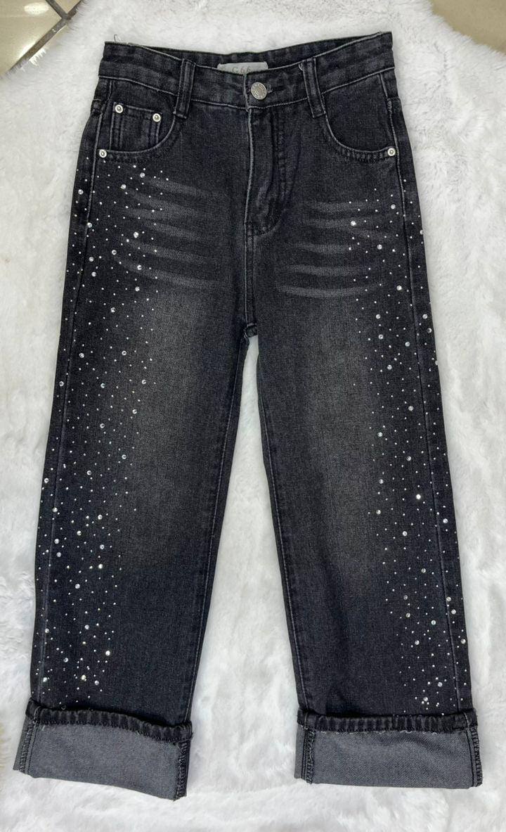 Jean noir - strass
